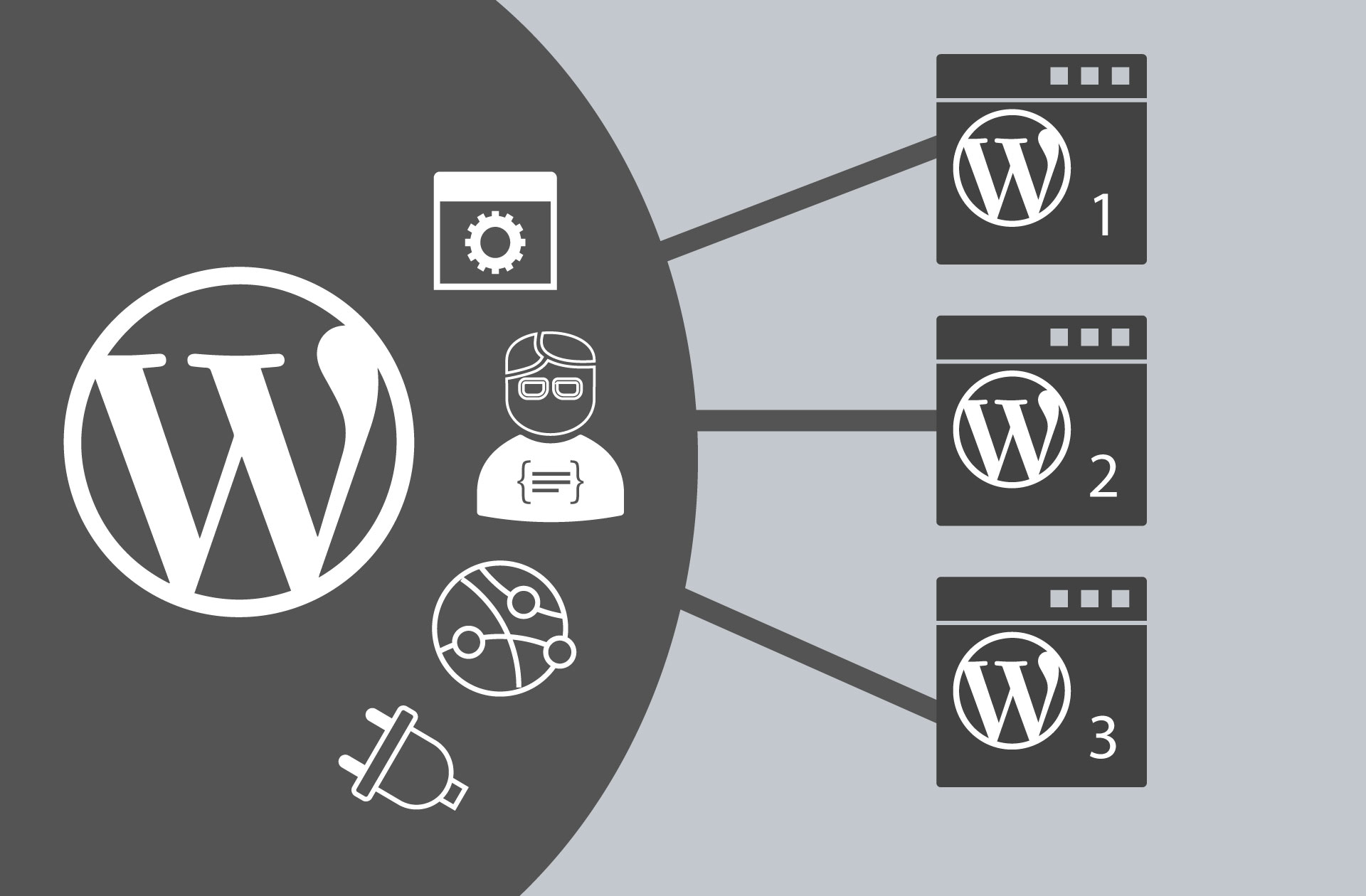 What is the architecture behind a WordPress Multisite installation ...